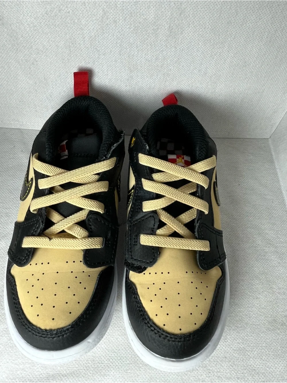 Nike Air Jordan 1 Low Alt Toddler 9C Black Beige Kids Sneakers Authentic